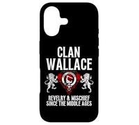 Carcasa para iPhone 17 Wallace Clan Scottish Name Escudo de Armas Tartan Fiesta Familiar