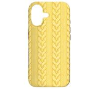 Carcasa para iPhone 17 Warm Yellow Sweater Knit Print Pattern Winter Aesthetic