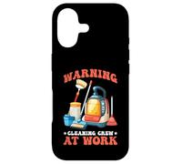 Carcasa para iPhone 17 Warning Cleaning Crew At Work Custodio de Conserje -