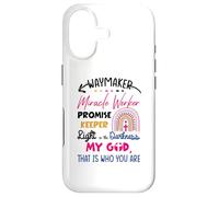Carcasa para iPhone 17 Waymaker Miracle Worker Rainbow Boho Christian para niños