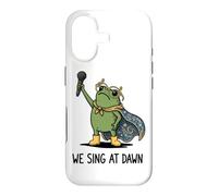 Carcasa para iPhone 17 We Sing At Dawn Frog Funny Frog Meme Cantante Vocalista