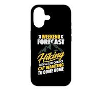 Carcasa para iPhone 17 Weekend Forecast Hiking Adventure Nature Lover Hiker Outdoor