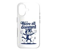 Carcasa para iPhone 17 We're All Doomed Retro Cat - Divertido Regalo de Humor sarcástico