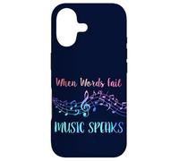 Carcasa para iPhone 17 When Words Fail Music Speaks Banda Orquesta Profesor Músico