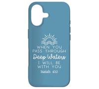 Carcasa para iPhone 17 When You Go Through Deep Waters Isaiah 43 2 Lord Bible Verse