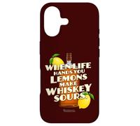Carcasa para iPhone 17 Whiskey Quote When Life Hands You Lemons Whiskey