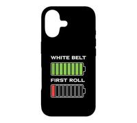 Carcasa para iPhone 17 White Belt First Roll BJJ Humor de batería Divertido