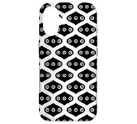 Carcasa para iPhone 17 White Black Almonds Ovals Circle Dots Monochrome Pattern