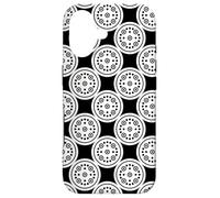 Carcasa para iPhone 17 White Black Circles Dots Optical Contrast Bauhaus Pattern