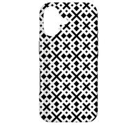 Carcasa para iPhone 17 White Black Cross Square Line Timeless Traditional Pattern