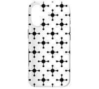Carcasa para iPhone 17 White Black Molecule Atom Connected Dot Monochrome Pattern