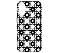 Carcasa para iPhone 17 White Black Square Star Cross Ethnic Rustic Folk Pattern