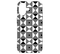 Carcasa para iPhone 17 White Black Square Triangle Mid 20th-Century Pattern