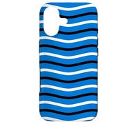 Carcasa para iPhone 17 White Blue Black Estonia Tricolor Waves Estonian Fan Pattern