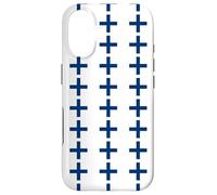 Carcasa para iPhone 17 White Blue Finland Flag Cross Grid Plus Finnish Pattern