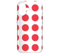 Carcasa para iPhone 17 White Red Ring Circle Round Japan Color Zen Dot Pattern