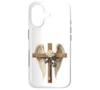 Carcasa para iPhone 17 White Rose Flower Christian Cross For Women and Blessed Mom