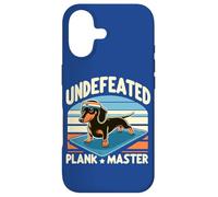 Carcasa para iPhone 17 Wiener Dog Workout Undefeated Plank Master Sports Dachshund