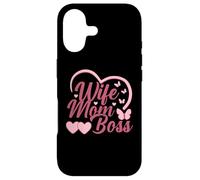 Carcasa para iPhone 17 Wife Mom Boss - Lindo Regalo del día de la Madre - Moms The Boss