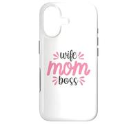 Carcasa para iPhone 17 Wife Mom Boss - Lindo Regalo del día de la Madre - Moms The Boss