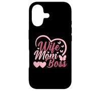 Carcasa para iPhone 17 Wife Mom Boss - Lindo Regalo del día de la Madre - Moms The Boss