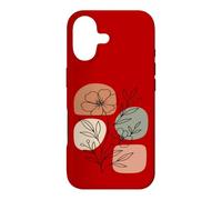 Carcasa para iPhone 17 Wildflower Line Art Abstract Botanical Mid Century