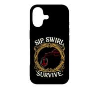 Carcasa para iPhone 17 Wine Lover Sip Swirl Survive Funny Red Wine Tasting