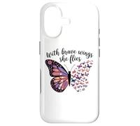 Carcasa para iPhone 17 with Brave Wings She Flies Butterfly Sign with Brave Wings