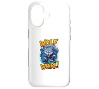 Carcasa para iPhone 17 Wolf Whirl Funny Cartoon Wolf | Humour Animal Character