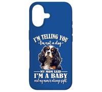 Carcasa para iPhone 17 Womens Funny Mom Says Im A Baby Tricolor Cavalier Dog Lover