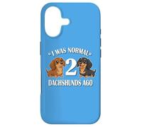 Carcasa para iPhone 17 Womens Girls I Was Normal 2 Dachshunds Ago Black Tan Lover
