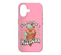 Carcasa para iPhone 17 Womens Girls I'm Having A Meltdown Ice Cream Capybara Lover