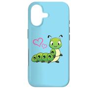 Carcasa para iPhone 17 Womens Girls Kids Cute Cartoon Hearts Caterpillar Lover