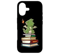 Carcasa para iPhone 17 Womens Girls Kids Funny Book Stack Cute Kawaii Dragon Lover