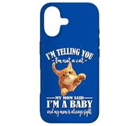 Carcasa para iPhone 17 Womens Girls Mom Says I'm A Baby Orange Tabby Cat Lover