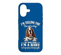 Carcasa para iPhone 17 Womens Girls Not A Dog I'm A Baby Mom Basset Hound Lover