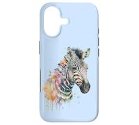 Carcasa para iPhone 17 Womens Girls Wildlife Safari Rainbow Watercolor Zebra Lover