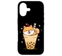 Carcasa para iPhone 17 Womens Japanese Bubble Boba Tea Kawaii Kids Shiba Inu Dog