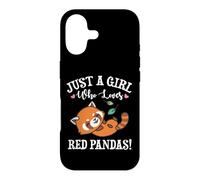 Carcasa para iPhone 17 Womens Kawaii Cartoon Just A Girl Who Loves Red Pandas Lover