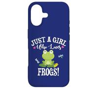Carcasa para iPhone 17 Womens Kids Cartoon Kawaii Just A Girl Who Loves Frogs Lover