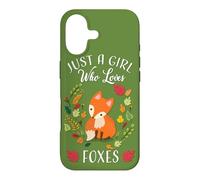Carcasa para iPhone 17 Womens Kids Fall Leaves Boho Just A Girl Who Loves Foxes
