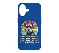 Carcasa para iPhone 17 Womens Retro Vintage Every Snack Miniature Schnauzer Lover