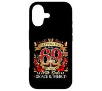 Carcasa para iPhone 17 Women's Stepping Into My 69th Birthday with Grace & Faith