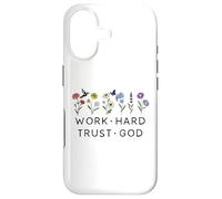 Carcasa para iPhone 17 Work Hard Trust in God Jesus Bible Verse Christian Scripture