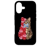 Carcasa para iPhone 17 XOXO Gato Floral San Valentín Romance Corazones Amor Tema Lindo Arte