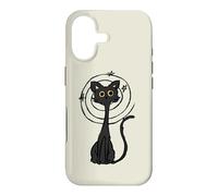 Carcasa para iPhone 17 Y2K 90s Confundido Crazy Mad Tomcat Cat Under Starry