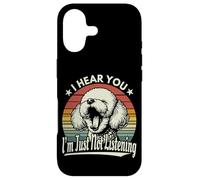 Carcasa para iPhone 17 Yawn Bichon Frise Te escucho, no voy a Escuchar Sunset Retro