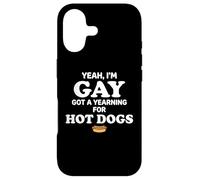 Carcasa para iPhone 17 Yeah I'm Gay Got A Yearning for Hot Dogs Funny Meme LGBTQ