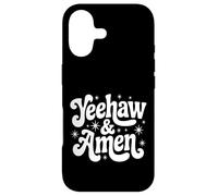 Carcasa para iPhone 17 Yeehaw y Amen Chica Cristiana del Sur Religiosa
