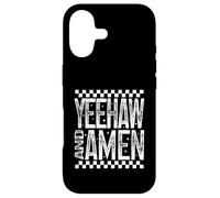 Carcasa para iPhone 17 Yeehaw y Amen Religioso Cristiano del Sur